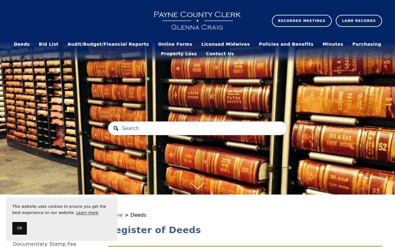 Stillwater previous residents Payne County deeds chain-of-title information page